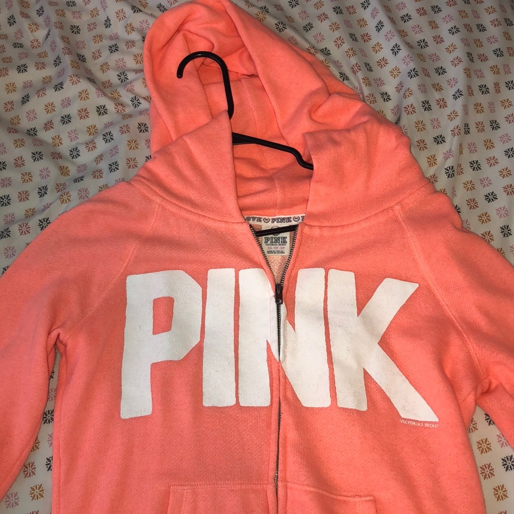 Coral PINK zip up jacket